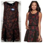 Disney Coco Floral Lace Overlay Sleeveless Dress Sz L Photo 1