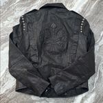 Leather Moto Studded Fleur Photo 5