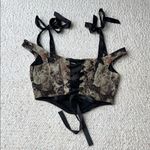 Tic Toc  Kitty Cat Vintage Tapestry Corset Top Large Photo 4