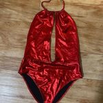 Forever 21 EDC Rave Red Halter Top Body Suit Photo 0