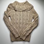 Daisy Fuentes  Cowl Neck Cable Knit Sweater L Photo 1