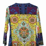 Hale Bob Womens Boho Paisley Print Tunic Dress Size S Multicolor Long Sleeve Photo 4