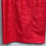 Jones New York Sheath Dress Textured Lace Coral Orange Size 4 Photo 4