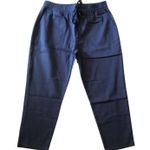 Area Stars NWT Women’s Navy Blue Ali Cropped Drawstring Cut Hem Pants Large Photo 11