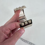 Victoria's Secret  Scandalous Hinged Gold Tone Rhinestone‎ Cuff Bangle Bracelet Photo 3