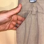 Alice + Olivia Linen Cotton Wide Leg Khaki Trouser Pants 2 / 4 Photo 5