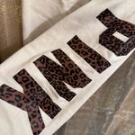 PINK - Victoria's Secret  Relaxed Lounge Sweatpants Ivory Cheetah Print Logo XL Photo 3