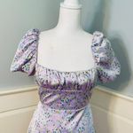 ZARA  Corset Back Puff Sleeve Satin Mini Dress Medium Photo 3