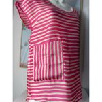 ZARA Pink Cream Mix Stripe Silky Satin Boxy Blouse Loose Fit Size Small Photo 1