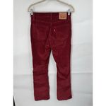Levi's Levi’s 725 High Rise Bootcut Corduroy Jean Women 27 Red Western Bohemian Preppy Photo 1
