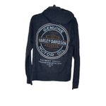 Harley‎ Davidson Full Zip Hooded Fleece Jacket Motorcycles Black Women Small Photo 6