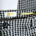 Maeve Anthropologie Gingham Slim Ankle Pants Black White Size 14 Photo 2