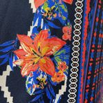 Flying Tomato  Blue Hawaiian Floral Print Boho Sleeveless Mini Dress Size XS Photo 3