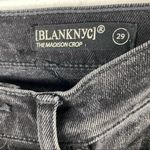 BLANK NYC  The Madison Black Wash Star Print Distressed High Waist Crop Jeans 29 Photo 2