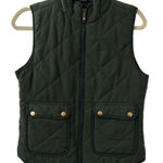 Gianni Bini  Zip Up Quilted Green Gold Accent Vest Size Women's Small Photo 0