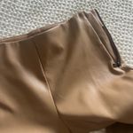 ZARA  Brown Leather Pants Faux High-Waisted Photo 2