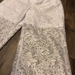 White Lace Wide Leg Dress Pants Size 6 Photo 1