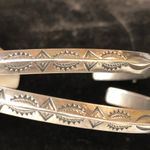 Vintage 2 Native American Design Sterling Silver Cuff Bracelets Price Firm Photo 3