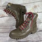 CECELIA New York Trekker Women’s Sz 6.5M Dirty Gold Combat Boots Brown Photo 0
