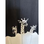 VTG 90s Giraffe Short Sleeve Top Size Large Sarfari Contemporary Abstract Black Photo 3