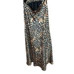 VICI Tie Front Cutout Midi Dress Modern Geometric Cheetah Print Size Small Photo 2
