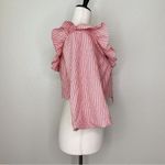 ZARA NWT Women’s Size Medium Striped Ruffles Crop Top Photo 7