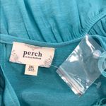 Chic Turquoise Crochet Mini Dress Pleated Short Flutter Sleeve Size XXL Green Photo 7