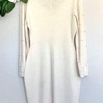 Vintage Carole Little Ivory Beaded Embellished Dress M White Size M Photo 7