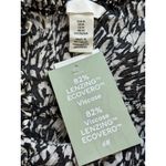 H&M NWT  Dress Medium Black White Floral Print Puff Sleeve Off Shoulder Smocked‎ Photo 3