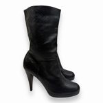 Cole Haan CH Leather Black High Heel Boots Women's Size 8.5 B Good Condition Photo 3