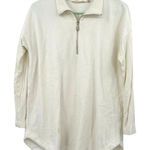 Soft Surroundings  Size Small White Cream Quarter Zip Pullover Sweater Sweatshirt Photo 0