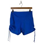 Aerie Offline Royal Blue Ruched Drawstring Athletic Shorts Womens XL Athleisure Photo 3