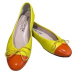 PAUL MAYER LEATHER CAP TOE FLATS SHOES A10 Yellow Size 7 Photo 0