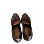 Franco Sarto Brown/Bronze Leather with snakeskin pattern pumps with peep toe 8M Photo 3