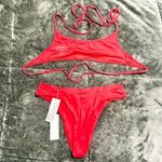 frankie's bikinis Red Bikini Set S/M Photo 1
