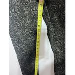 AG Adriano Goldschmied Anthropologie AG 26R High Rise Boho Black Velvet Paisley Pants Skinny Photo 5
