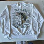Oversized Vintage Fishing Sweatshirt White Size none Photo 0