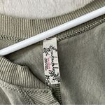 Free People Crop Top v neck long sleeve womens Green (small) oversized boho Photo 1