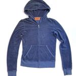 Juicy Couture  S Vintage Terry Cloth Hoodie Full-Zip Track Sweat Jacket Y2K 2000s Photo 0