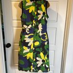 Hobbs London  Dress Sita Blue Floral Print V Neck Sleeveless Sheath 8 Photo 5