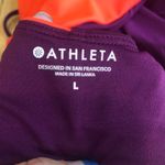 Athleta  D-DD Asym Colorblock Bikini Top Orange Purple Photo 5