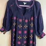Monsoon  Embroidered tunic dress in lenzing ecovero blue, size small Photo 3