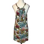 Tommy Bahama Linen Blend Halter Dress Sundress Tropical Floral Tie Neck Size M Photo 2