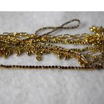 Loft  Reto Gold Tone Red Rhinestone Multi Layer/Style Chain Bib Glam Necklace Photo 2