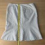 Ralph Lauren  Skirt Size 16 100% Cotton/Linen White w/ Black Pinstripe Trumpet Photo 6