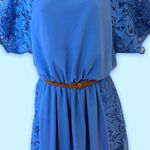 VTG Y2K ballerinacore Blue lace AGB DRESS with belt 10 Photo 1