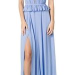 Dress the Population Athena Halter Neck Gown in Periwinkle Size Small Photo 9