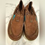 Ariat Brown and Teal Slip-On Shoes Photo 5