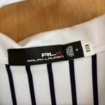 Ralph Lauren NEW  RLX Airflow SS Polo Dress White Navy‎ Stripes Drawstring Med Photo 3