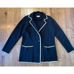 Max Studio London black and white collared sweater jacket small Photo 1